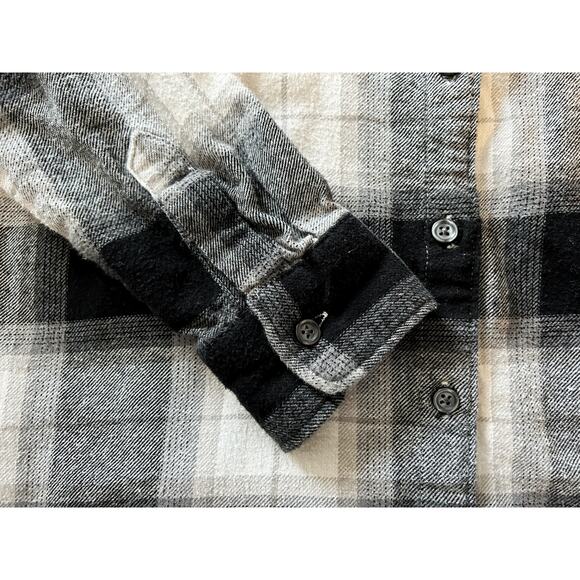 Old Navy Black White Buffalo Check Button-Down Womens Size M - Picture 4 of 7
